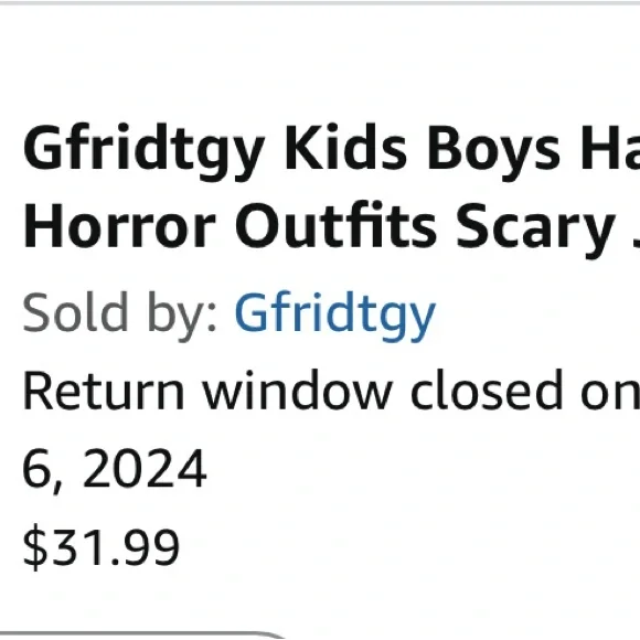 Kids Zombie Chainsaw Outfit with Red and Black Design - Picture 7 of 8